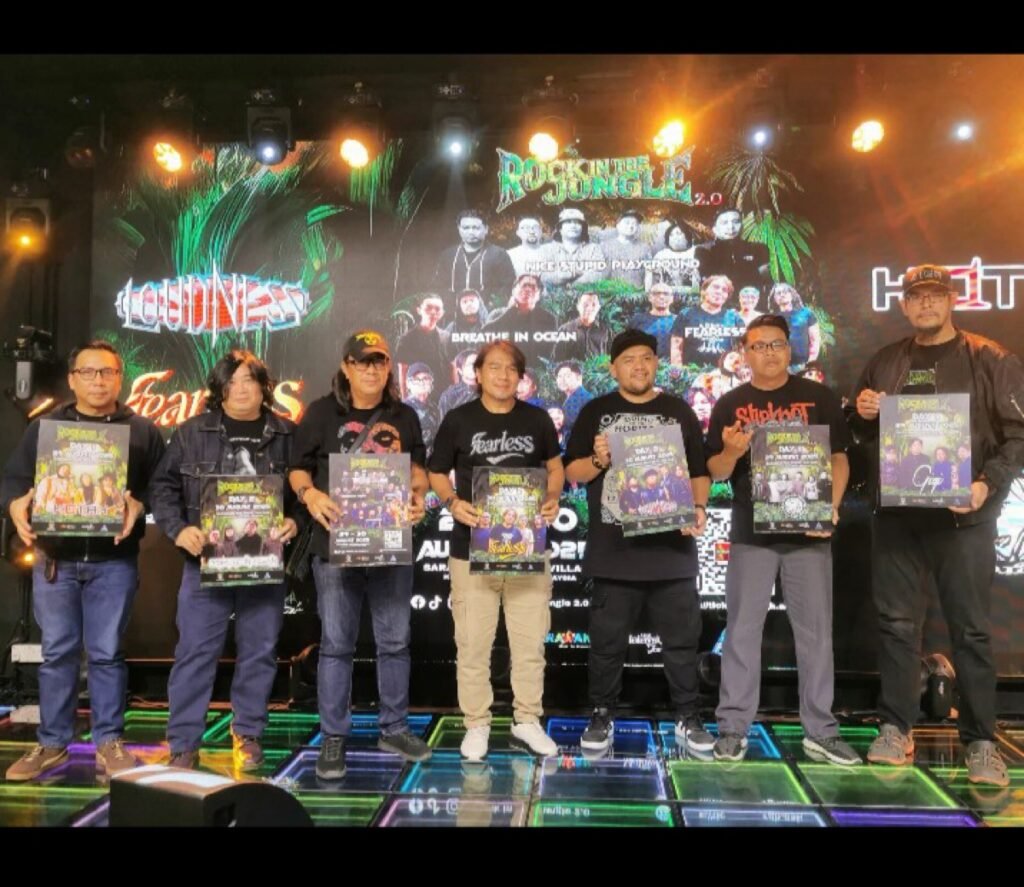 Launching Rock in The Jungle di depan awak media di Sarawak.
