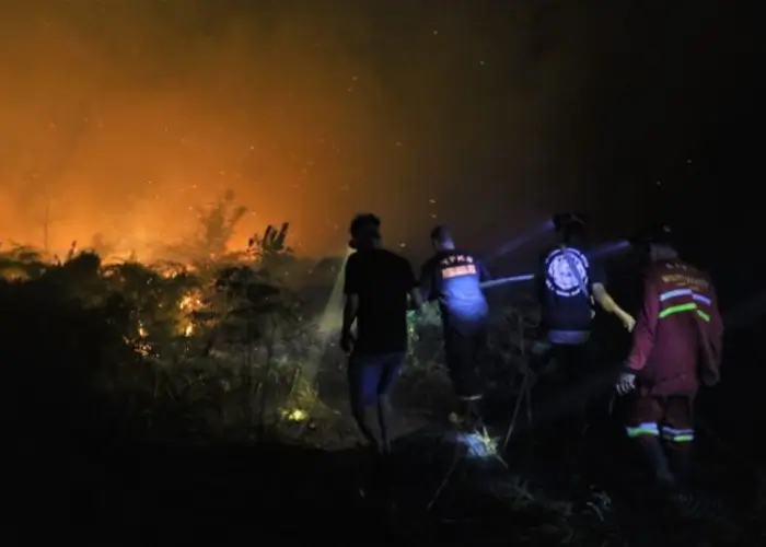 Karhutla di Kawasan Bandara Singkawang semakin meluas. (MC Singkawang)