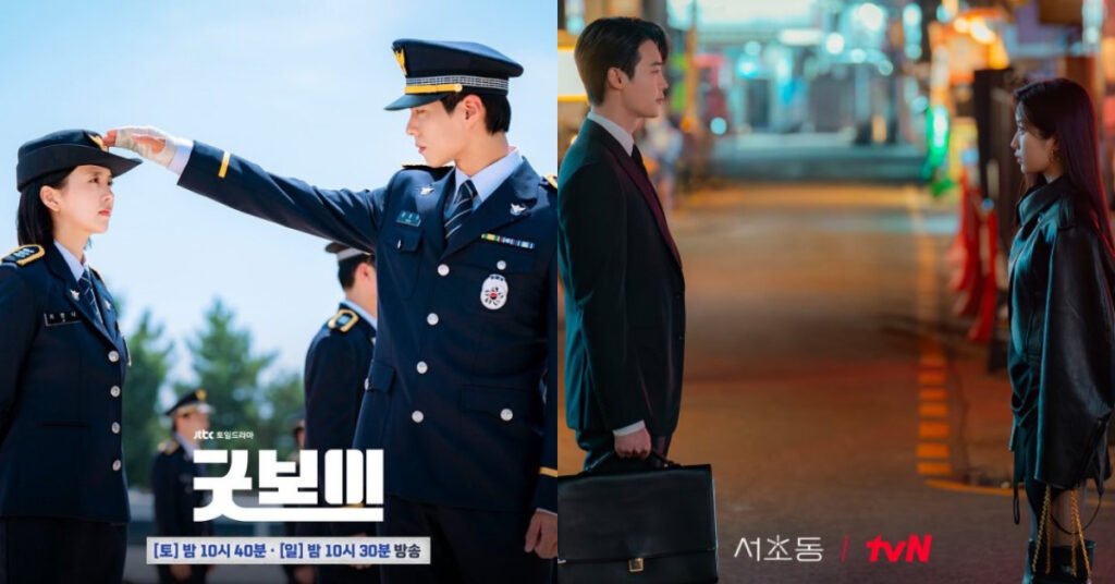 Dua drama Korea Good Boy dan Law and the City (Seocho-dong), cetak rekor rating tertinggi sepanjang penayangan mereka pada Sabtu, 20 Juli 2025. (Sumber foto : tv.jtbc.co.kr - tvn.cjenm.com)