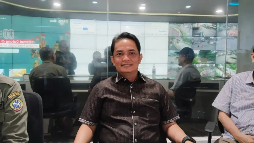 Wakil Wali Kota Pontianak Bahasan saat menyampaikan keterangan pers usai mengikuti rapat koordinasi dengan pemerintah pusat melalui zoom meeting.