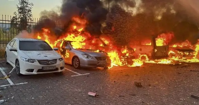 Ledakan akibat serangan udara Rusia di Ukraina, 20 September 2025. (x.com/KyivInsider)