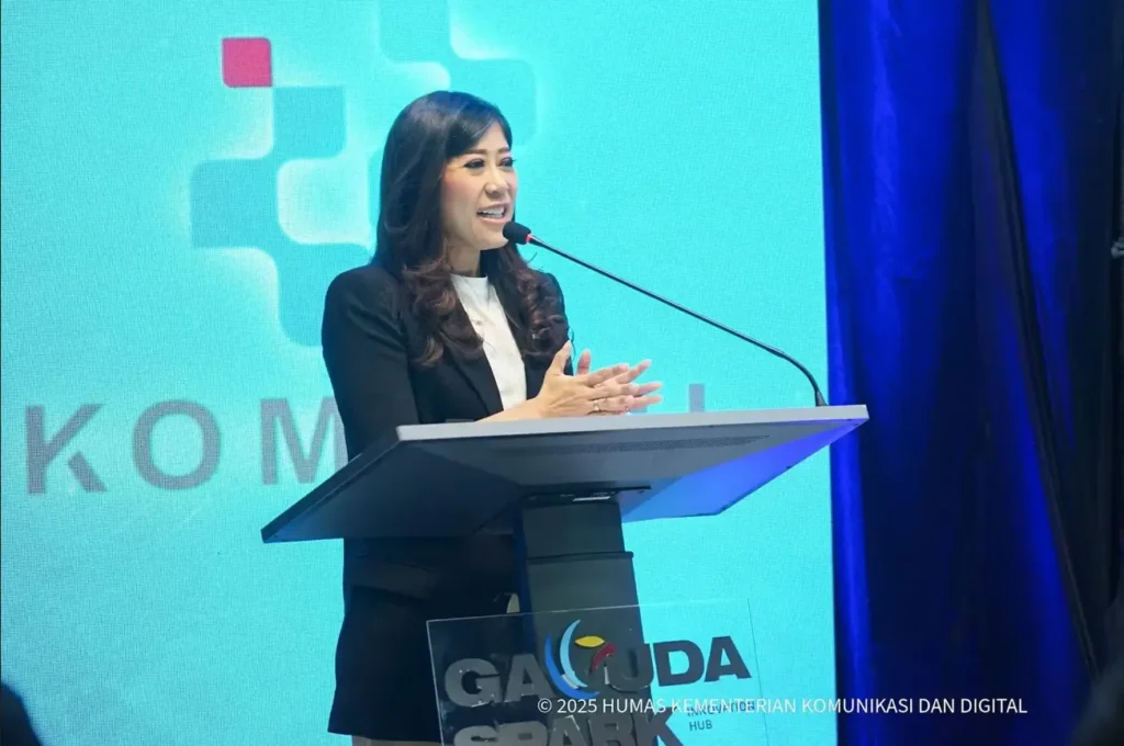 Menteri Komunikasi dan Digital Meutya Hafid meresmikan Garuda Spark Innovation Hub di BLOCK71 Bandung. (Komdigi)