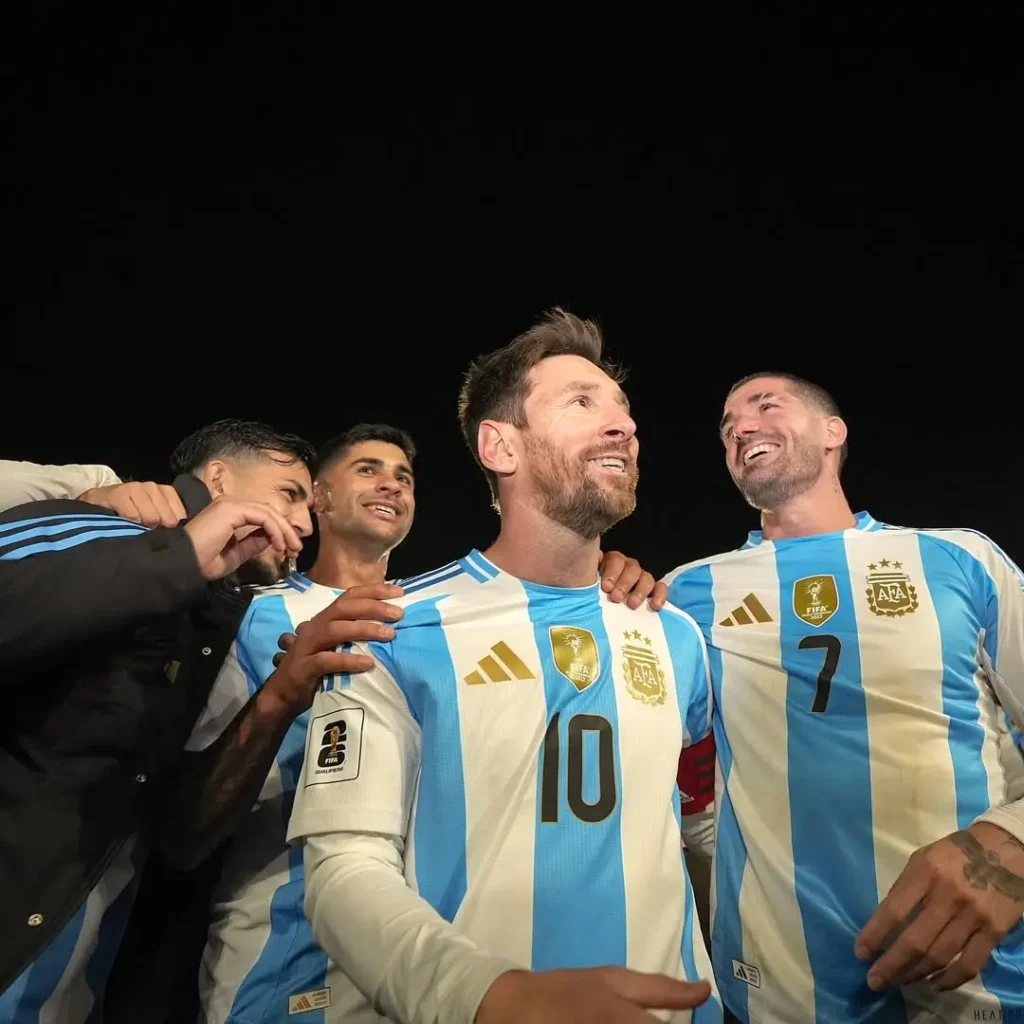 Lionel Messi merayakan gol Argentina vs Venezuela di kualifikasi Piala Dunia 2026. (instagram.com/leomessi)