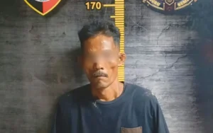Tersangka pencurian berinisial RM (46) diamankan polisi Polres Kubu Raya