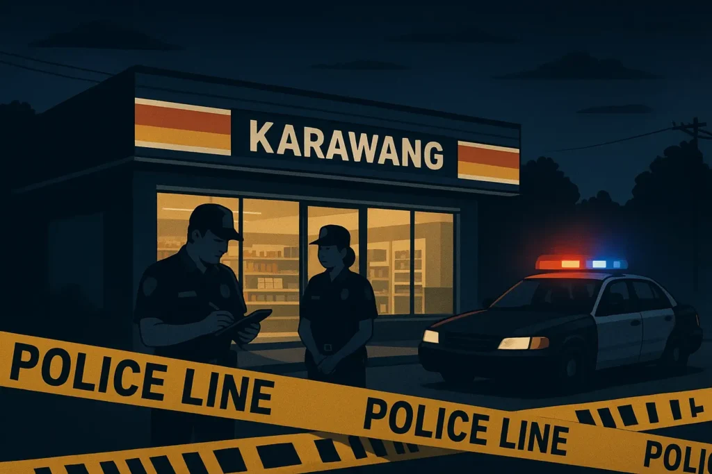 ilustrasi - polisi melakukan penyelidikan kasus pembunuhan di Karawang