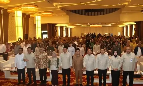 Suasana Rapat Koordinasi Regional Kopdeskel Merah Putih di Qubu Resort Kubu Raya