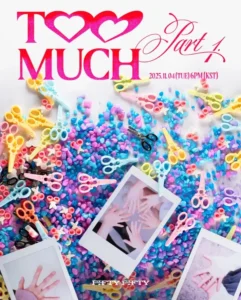 Poster teaser comeback FIFTY FIFTY menampilkan elemen visual misterius untuk album Too Much Part 1. (instagram.com/we_fiftyfifty)