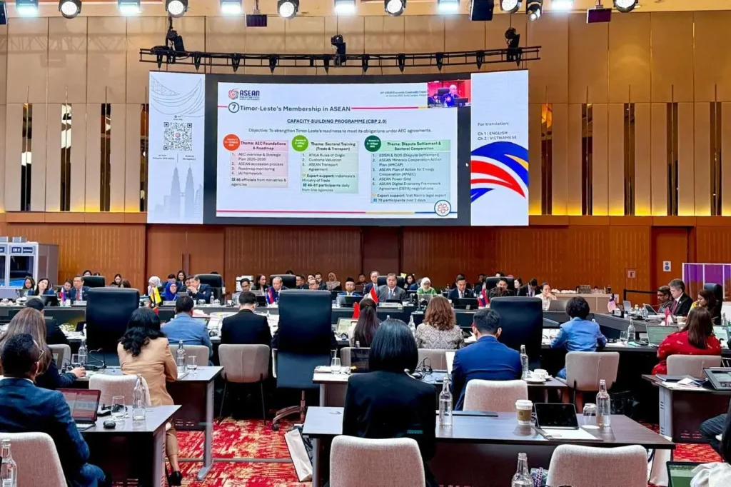 Menko Airlangga Hartarto saat menghadiri Pertemuan Dewan Masyarakat Ekonomi ASEAN ke-26 di Kuala Lumpur, Malaysia. (Dok. Ekon.go.id)
