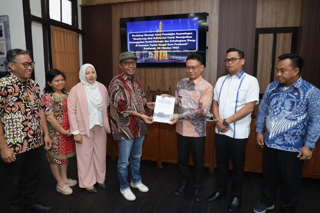 Workshop Mendorong Aksi Kolaborasi untuk mewujudkan Ketangguhan Sosial-ekologis dan Kebahagiaan Warga di kawasan Tepian Sungai Kapuas.