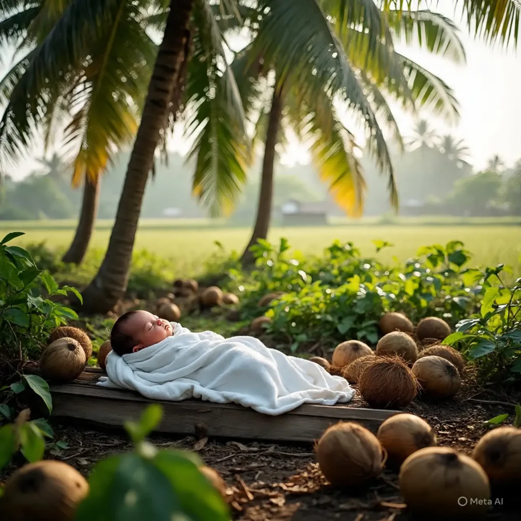 Ilustrasi - bayi dibuang di kebun kelapa Kubu Raya. (AI)