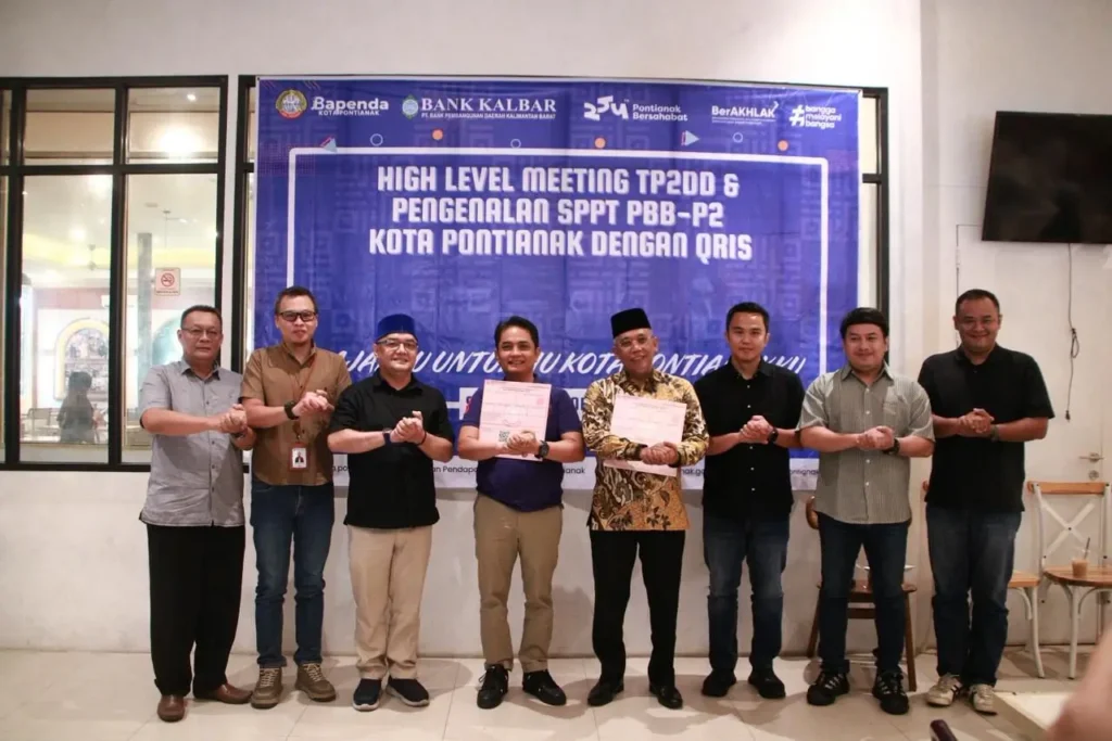 High Level Meeting TP2DD dan pengenalan SPPT PBB P-2 Kota Pontianak dengan QRIS
