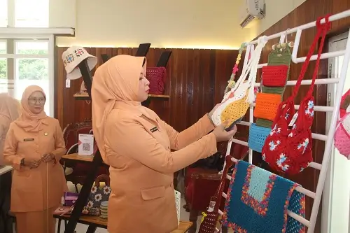 Ketua DWP Provinsi Kalbar Windy Prihastari menghadiri kegiatan DWP Goes to Unsur Pelaksana bersama DWP Dinas LHK. (MC Kalbar)