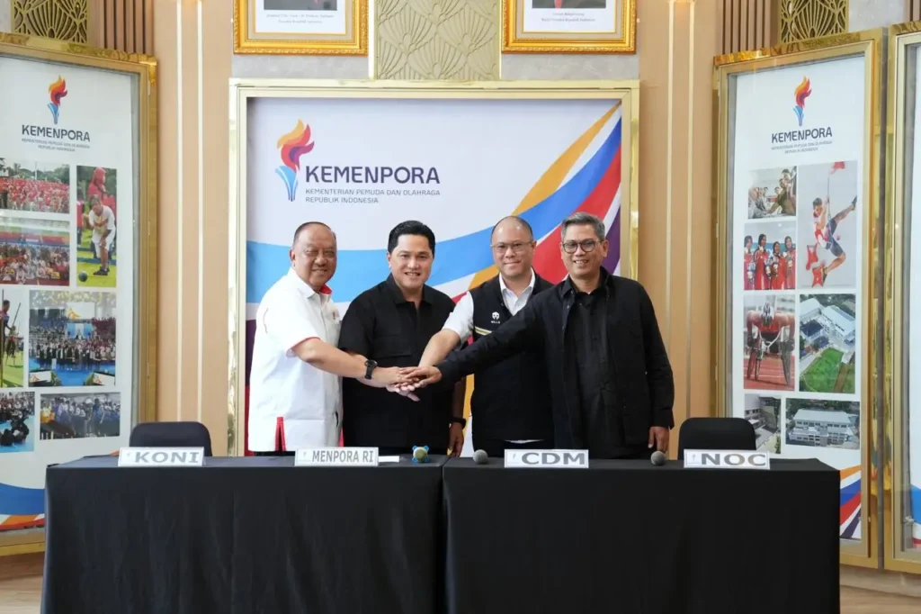Menpora Erick Thohir umumkan target 85 emas untuk Indonesia di SEA Games Thailand 2025. (kemenpora.go.id)