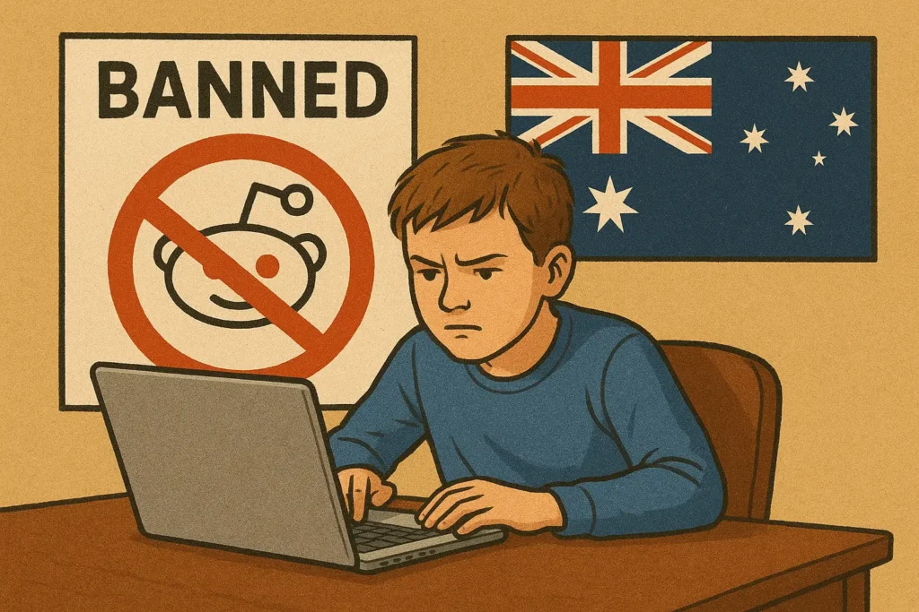 Reddit, platform forum daring internasional, resmi masuk daftar hitam Australia untuk pengguna di bawah 16 tahun sebagai upaya memperkuat perlindungan anak di dunia digital. (AI)