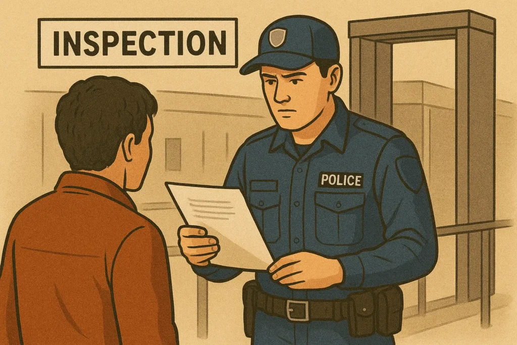 Ilustrasi - pemeriksaan paspor dan kartu identitas dalam operasi penertiban dokumen palsu di Johor.