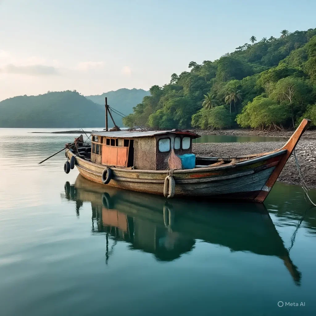 Ilustrasi-Kapal ikan asal Indonesia terdampar di Telaga Air Jetty Sarawak setelah hanyut hampir 10 hari di laut.
