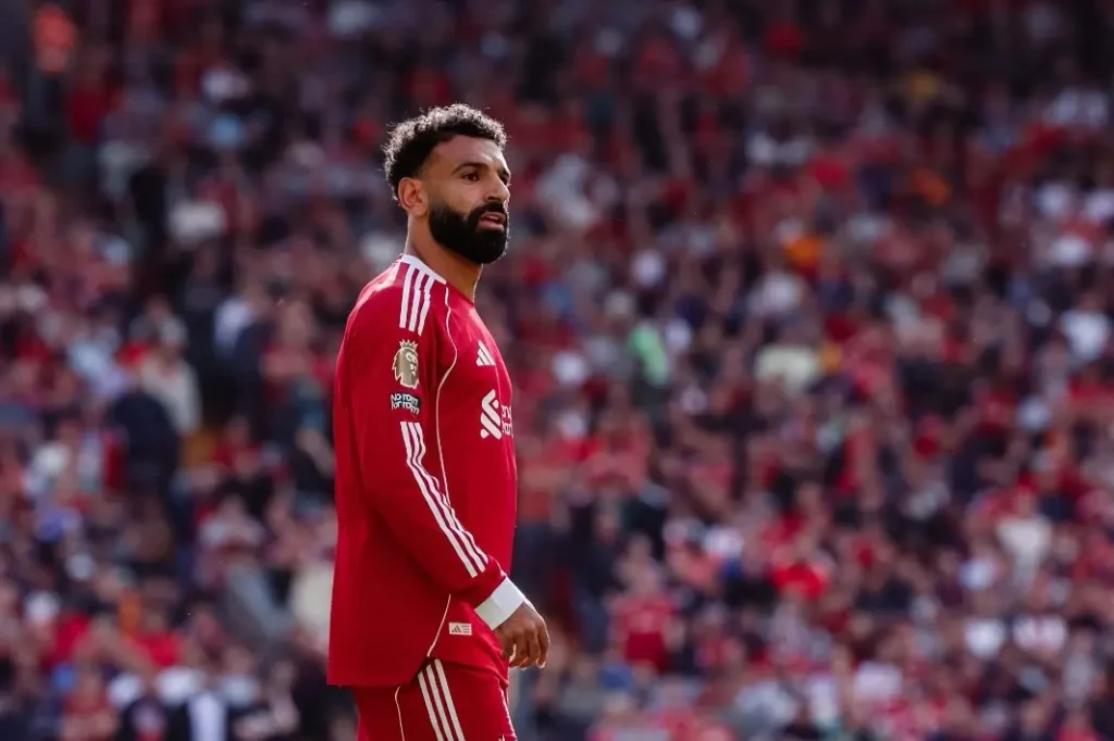 Mohamed Salah saat membela Liverpool di tengah isu masa depannya jelang laga kontra Brighton. (instagram.com/mosalah)