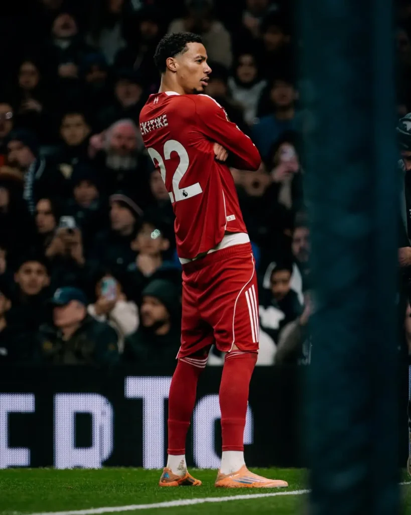 Hugo Ekitike merayakan gol bersama Liverpool di Premier League. (instagram.com/hekitike)