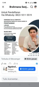 Flyer hoaks terkait pengobatan alternatif.