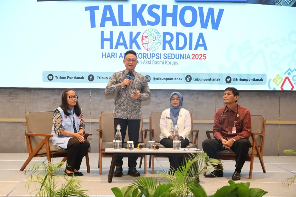 Wali Kota Pontianak Edi Rusdi Kamtono saat menjadi narasumber Talkshow Pencegahan Korupsi dalam rangka peringatan Hakordia.