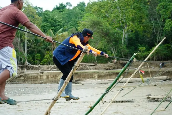 Kondisi akses jalan terputus akibat banjir dan longsor di Kabupaten Aceh Tengah. (acehtengahkab.go.id)