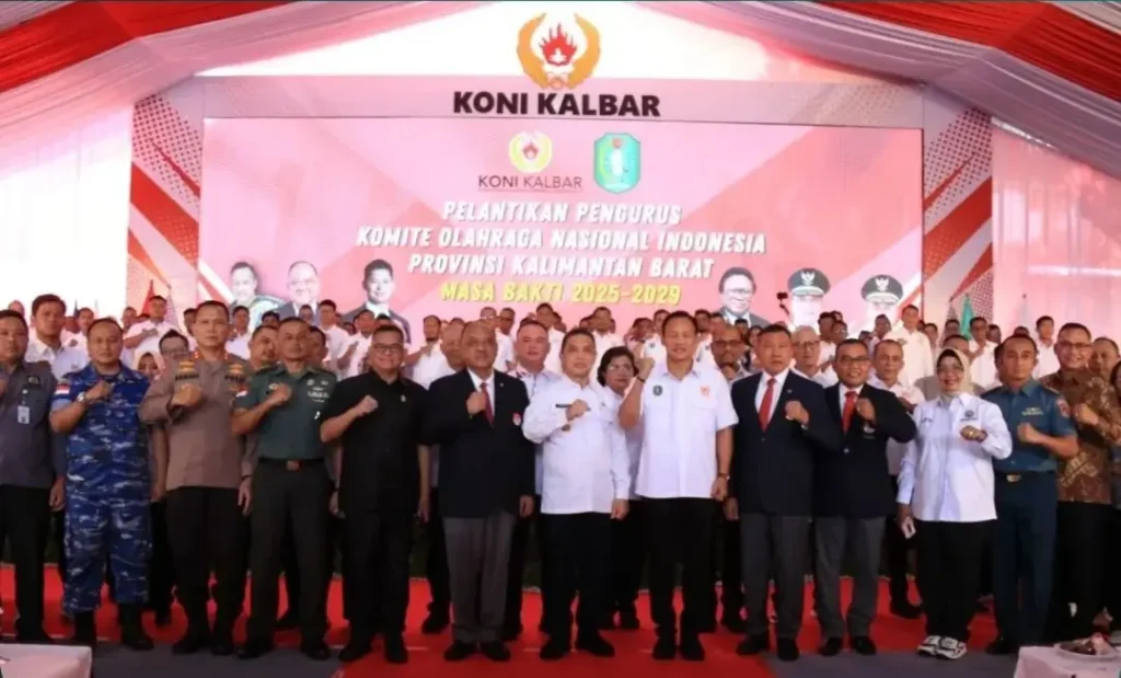 Daud Yordan dilantik sebagai Ketua Umum KONI Kalimantan Barat masa bakti 2025–2029.