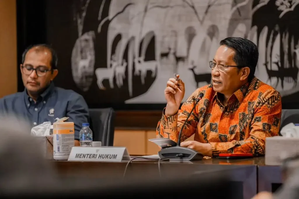 Menteri Hukum Supratman Andi Agtas menjelaskan pemberlakuan KUHP dan KUHAP baru 2026 di Jakarta. (instagram.com/supratman08)