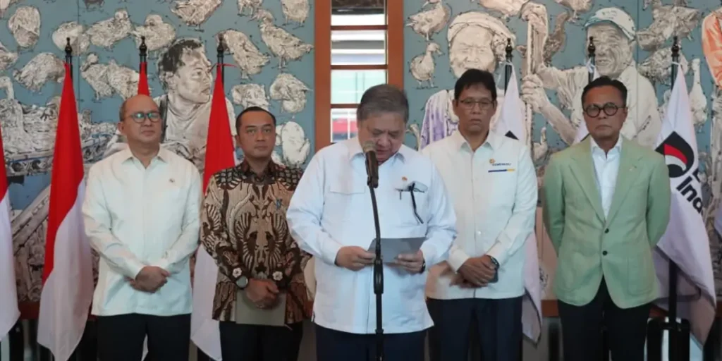 Menko Perekonomian Airlangga Hartarto menyampaikan kebijakan reformasi pasar modal untuk menjaga stabilitas IHSG di Jakarta