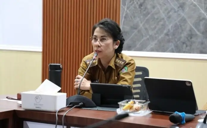 Wali Kota Singkawang Tjhai Chui Mie menyampaikan konsep harmonisasi Imlek, Cap Go Meh, dan Ramadhan Fair 2026 di Singkawang. (MC Singkawang)