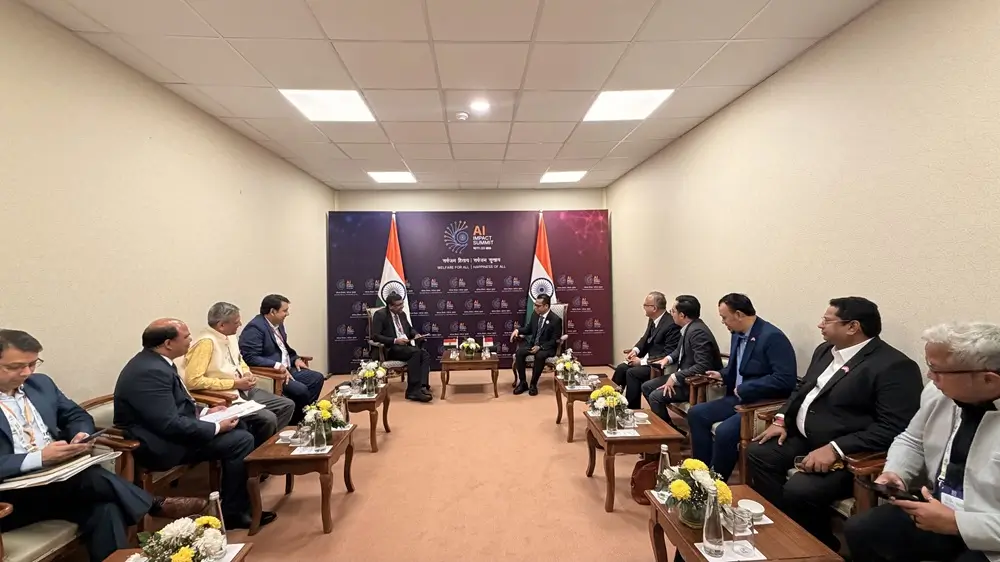 Wamenkomdigi Nezar Patria saat menghadiri pertemuan bilateral membahas penguatan kerja sama digital Indonesia–India.