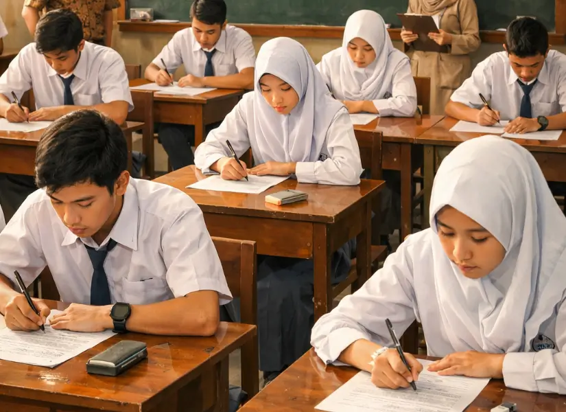 Ilustrasi - siswa SMP di Sungai Raya yang terlibat kasus dugaan pelemparan molotov dapat mengikuti ujian.