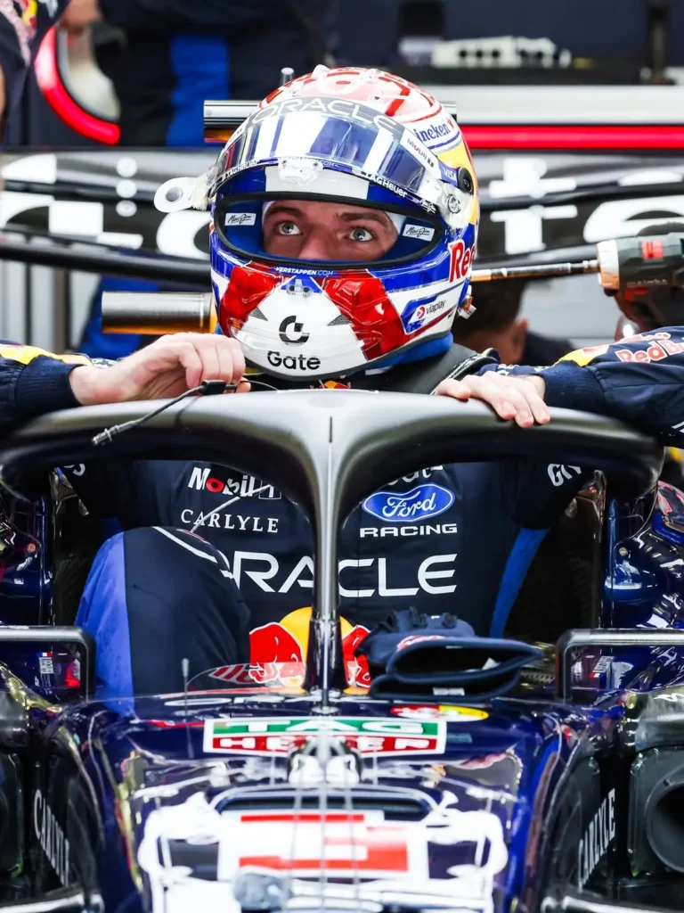Max Verstappen saat tes pramusim F1 2026 di Bahrain bersama tim Red Bull Racing.