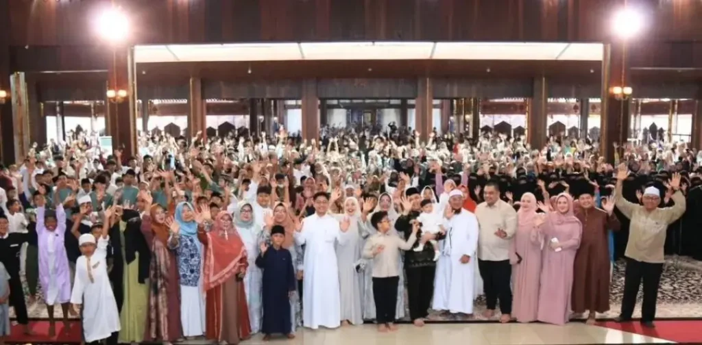 Gubernur Kalbar Ria Norsan doa bersama anak yatim dan santri di Pendopo Gubernur, Jumat (30/1/2026).