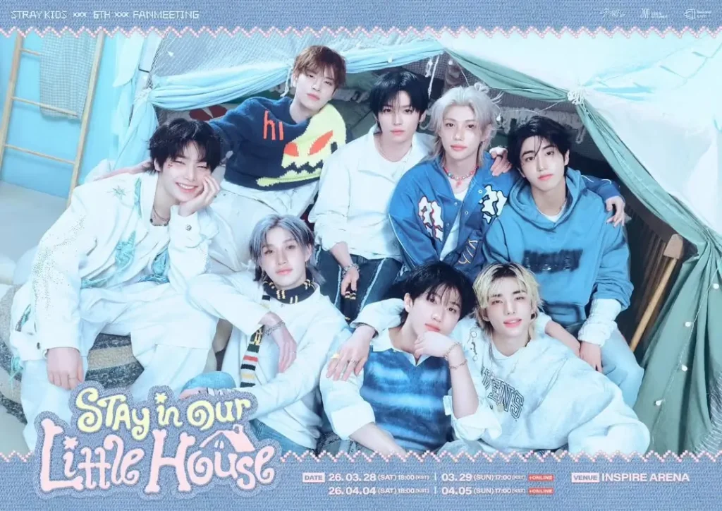 Stray Kids mengumumkan fan meeting “Stay in Our Little House” dalam rangka ulang tahun ke-8 grup.