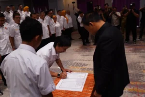 Prosesi pelantikan kepengurusan KONI Kota Pontianak masa bakti 2025-2029.