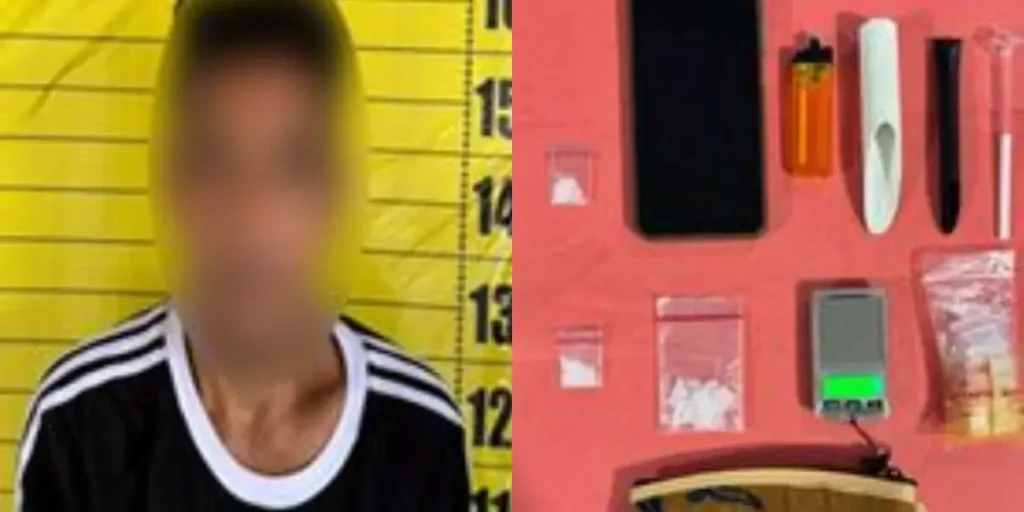 Polisi Polsek Tayan Hilir mengamankan terduga pengedar sabu di jogging track Pulau Tayan Barat, Kabupaten Sanggau. (Foto: Polres Sanggau)