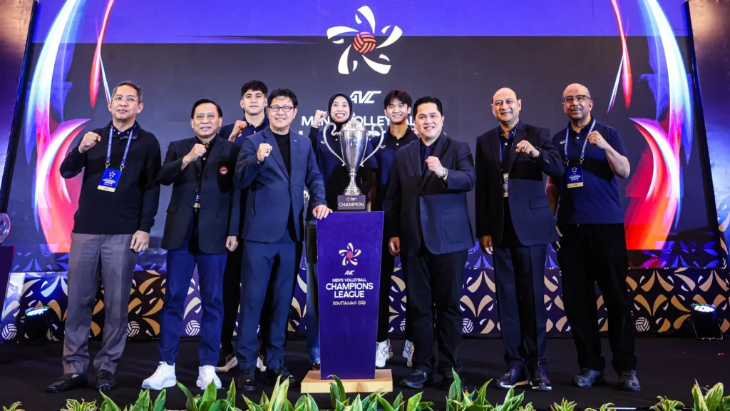 Drawing AVC Men’s Volleyball Champions League 2026 yang menetapkan Pontianak sebagai tuan rumah turnamen voli klub Asia.