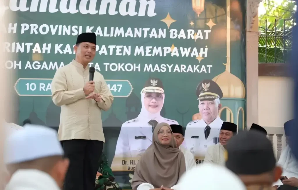 Gubernur Ria Norsan menghadiri Safari Ramadan di Mempawah, Sabtu (28/2/2026).