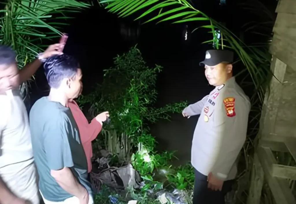 Lokasi Sungai Cina di Melawi tempat warga dilaporkan hilang saat cek pukat ikan.