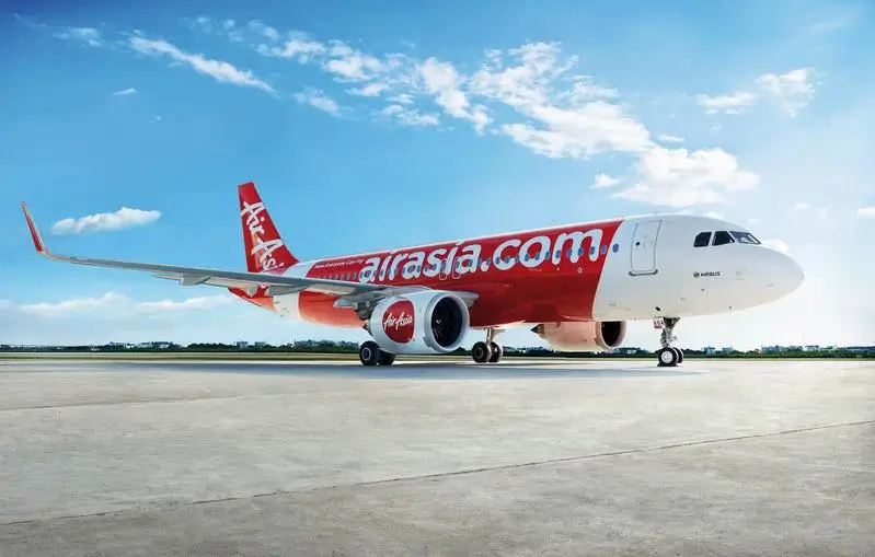 Pesawat AirAsia di landasan terkait pembatasan penerbangan Pontianak Kuching