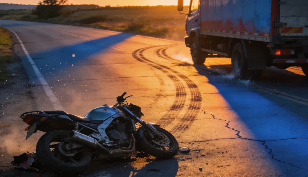 Ilustrasi - Kecelakaan maut di Jalan Trans Kalimantan yang melibatkan sepeda motor dan truk.