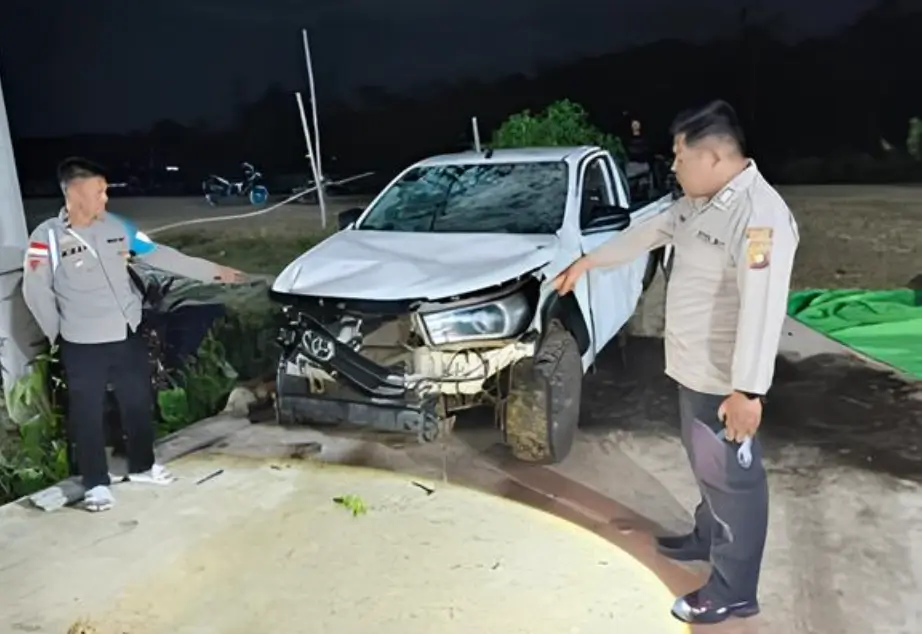 Kondisi kendaraan setelah kecelakaan di Boyan Tanjung.