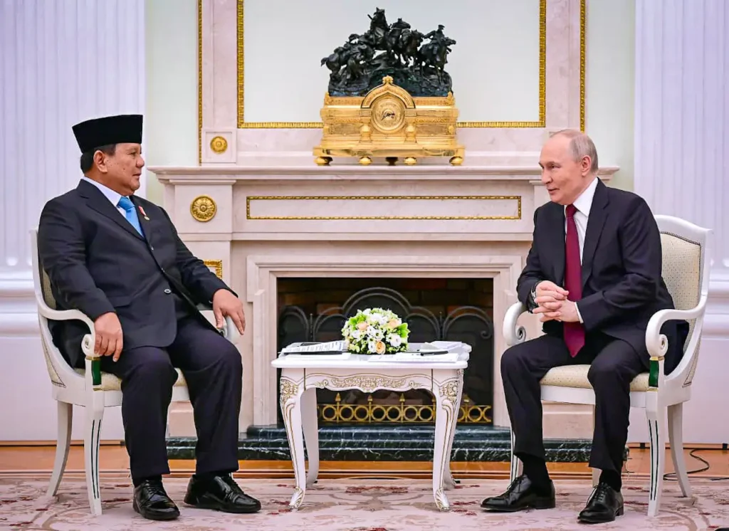 Presiden Prabowo Subianto bertemu Presiden Rusia Vladimir Putin di Istana Kremlin.
