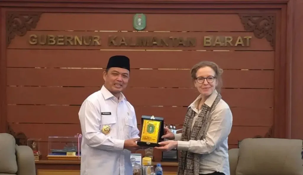 Ria Norsan bertemu Laurel Miller bahas peningkatan IPM Kalbar, (8/4/2026).