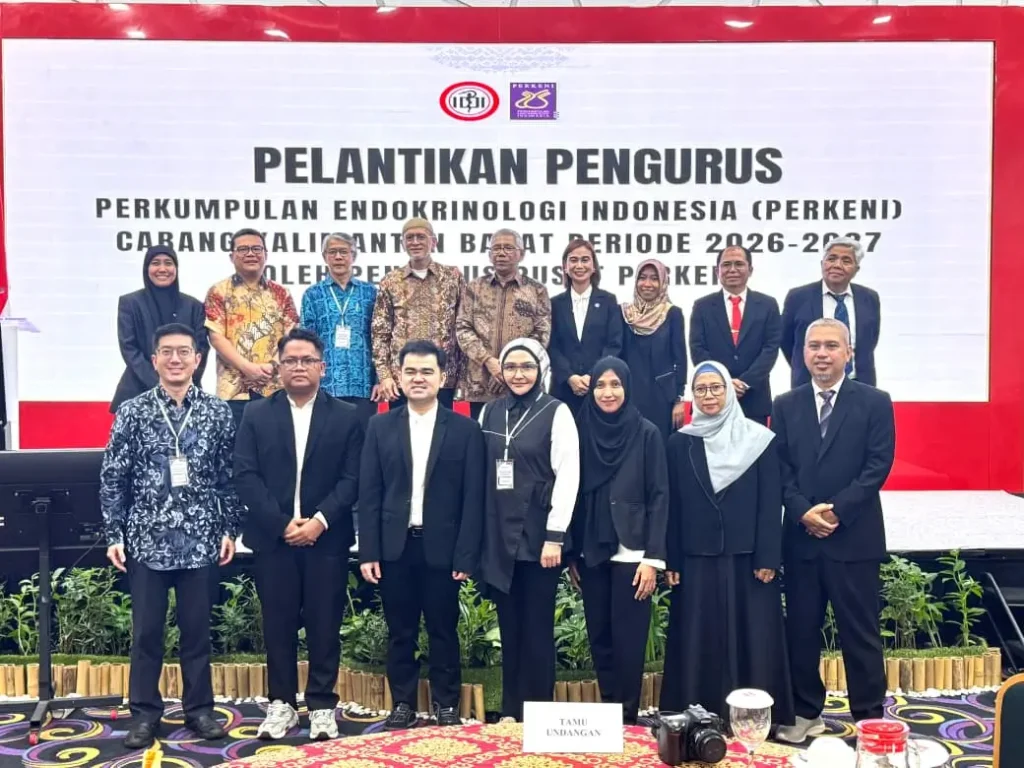 Para pengurus Perkumpulan Endokrinologi Indonesia (PERKENI) Cabang Kalbar masa bakti 2026-2027.