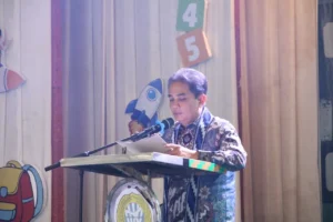 Wakil Wali Kota Pontianak Bahasan saat menutup Porseni PAUD tingkat Kota Pontianak 2026 di Gedung PCC.