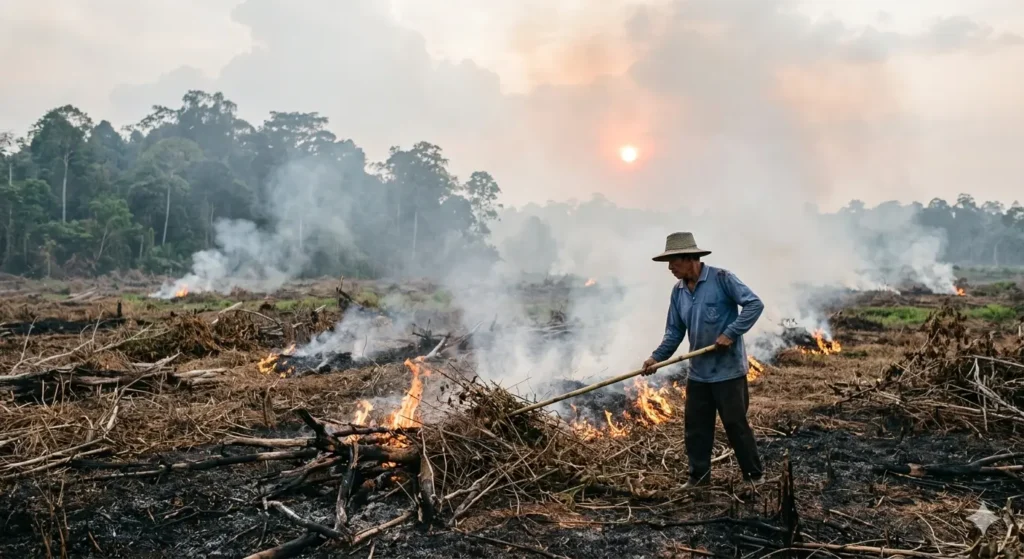 Ilustrasi - Kebakaran lahan di Rasau Jaya Kubu Raya.