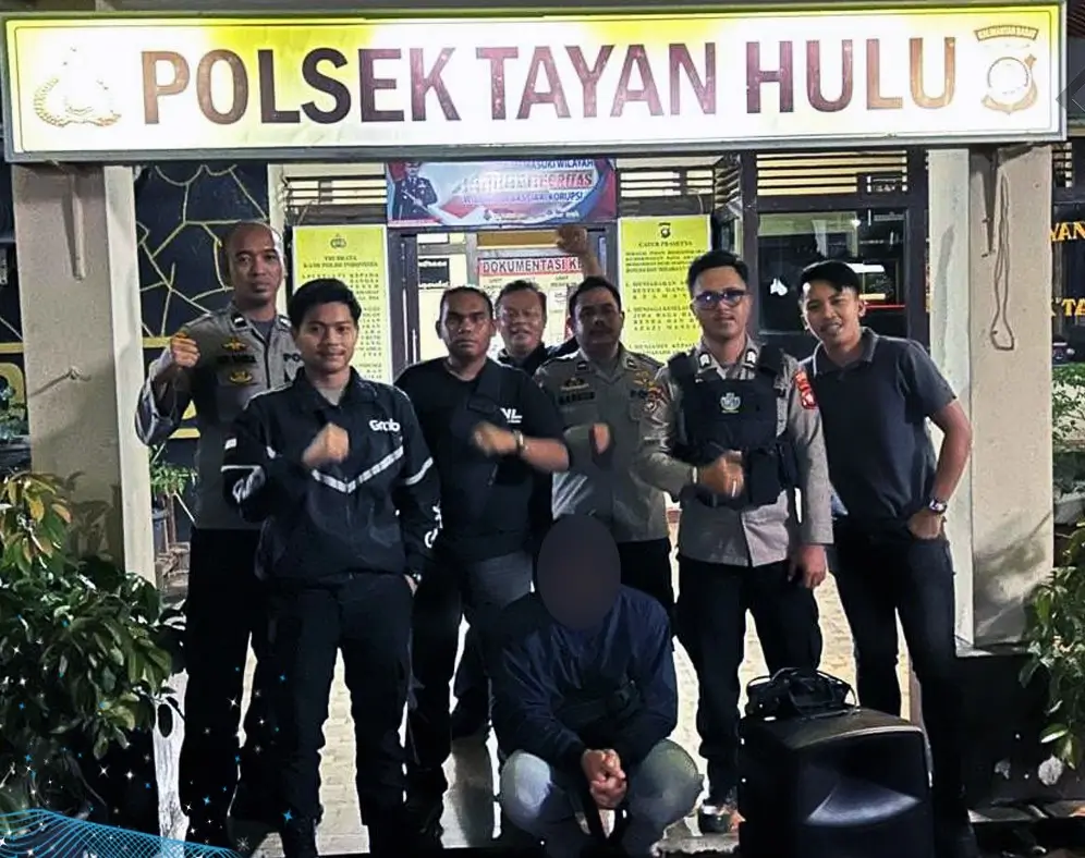 Polisi mengamankan pelaku pencurian di Gereja Santo Yosep Sanggau.