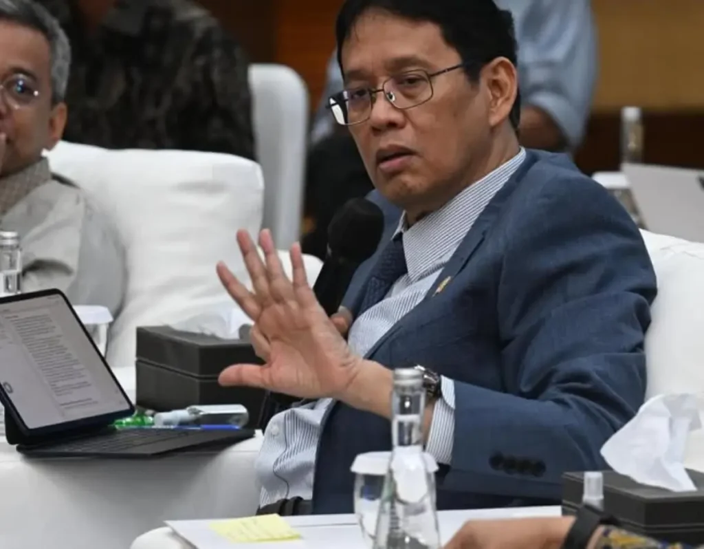 Menteri Keuangan Purbaya Yudhi Sadewa terkait pertumbuhan ekonomi Indonesia kuartal I-2026 di Jakarta.