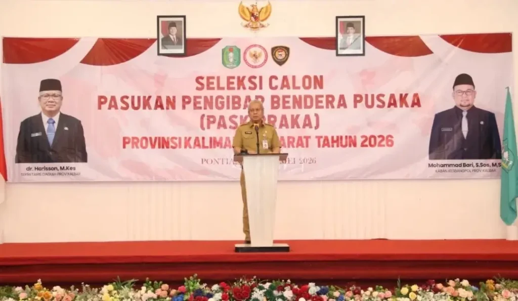 Sekda Kalbar Harisson membuka seleksi Paskibraka Kalbar 2026.